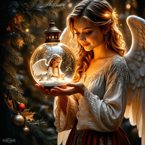 Gif animé ange sourire